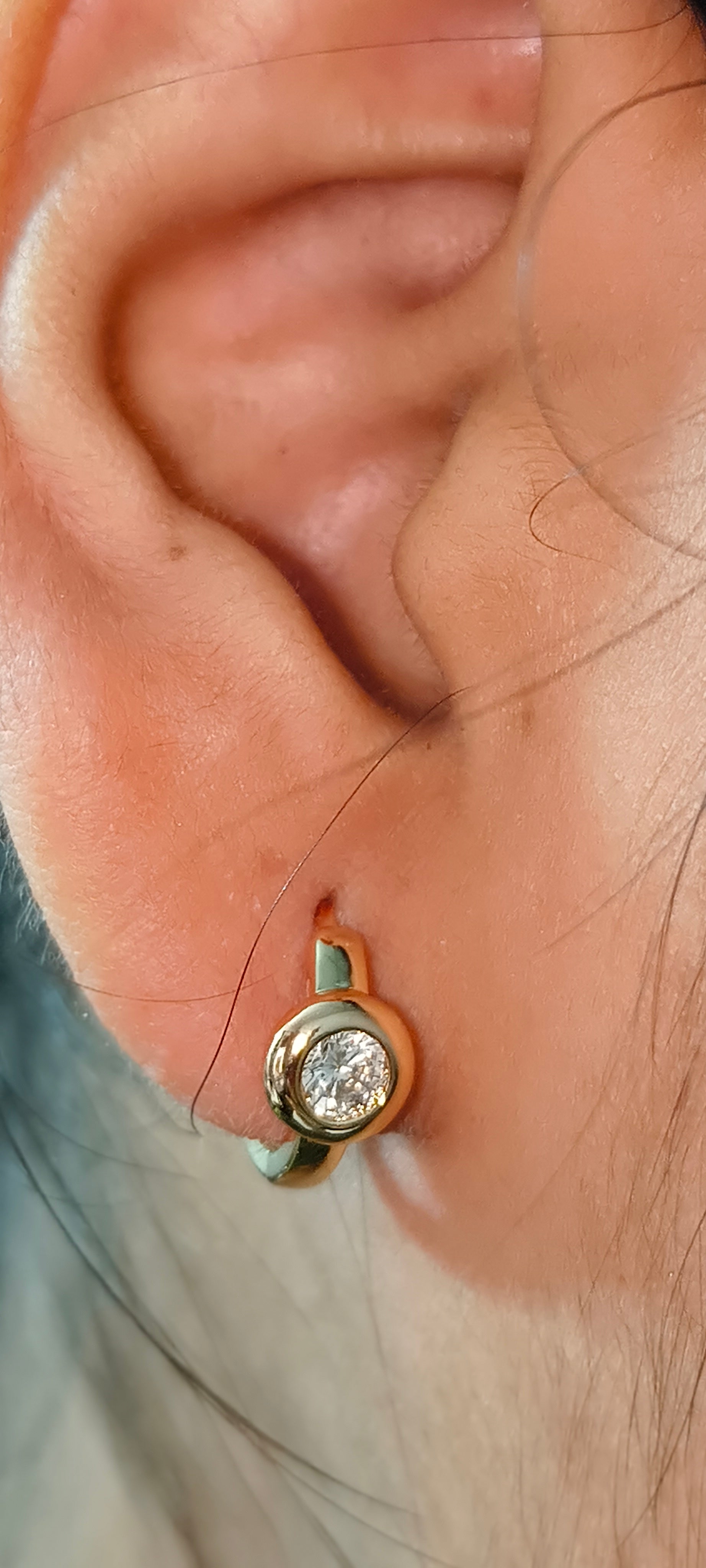 Glow Crystal Huggie Earrings