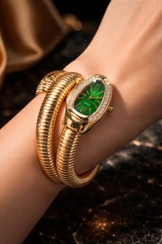Anshu Aura™️ Luxury Serpent Watch Bracelet