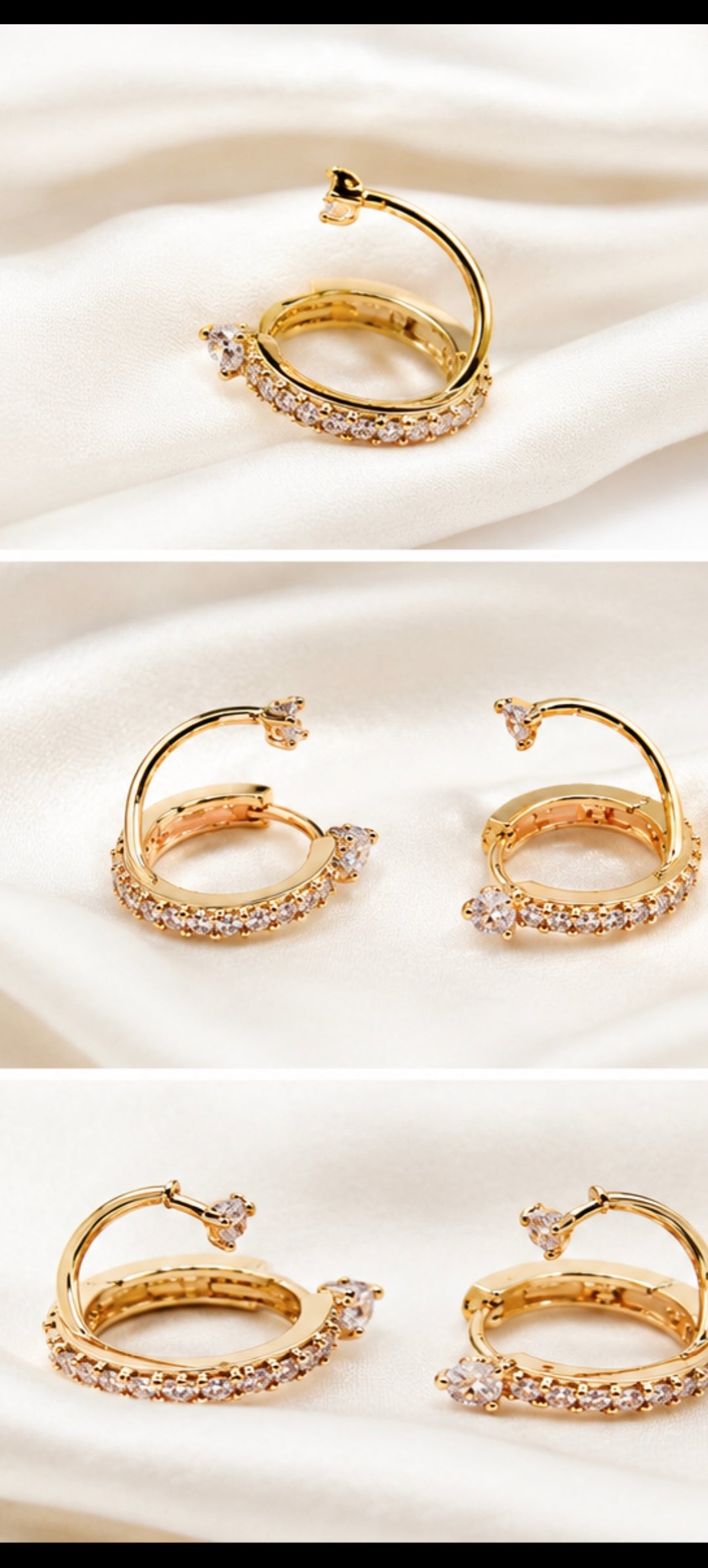 Celeste Crystal Hoop Earrings