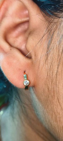 Crystal Huggie Hoop Earrings