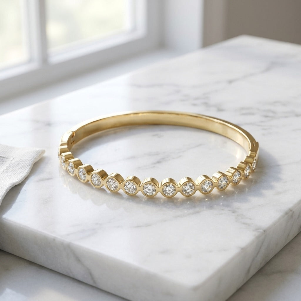 Radiant Crystal Gold-Tone Bracelet